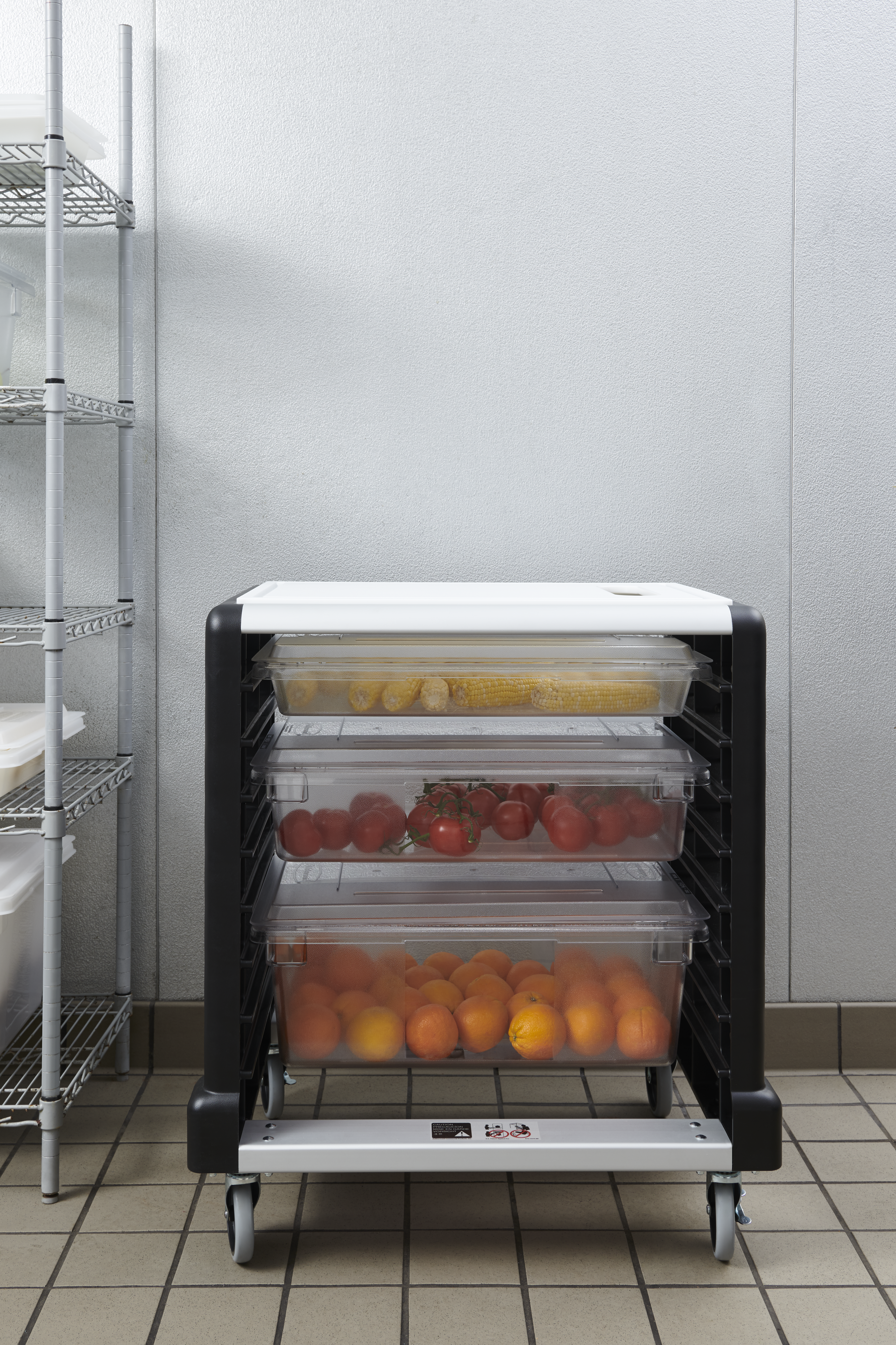 The Rubbermaid Commercial Racks and Carts increase efficiency by maximizing space, transportation, and storage