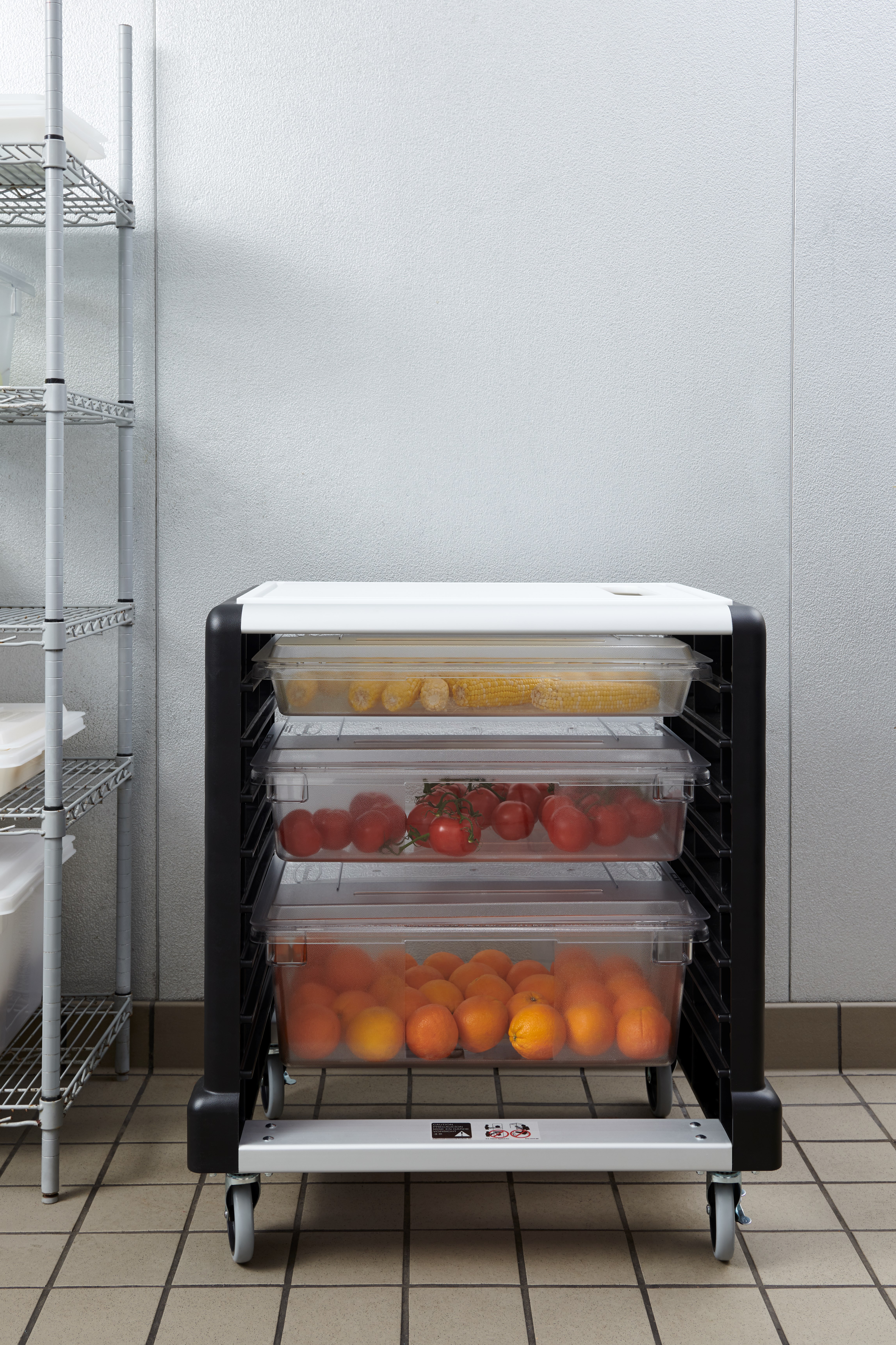 The Rubbermaid Commercial Racks and Carts increase efficiency by maximizing space, transportation, and storage
