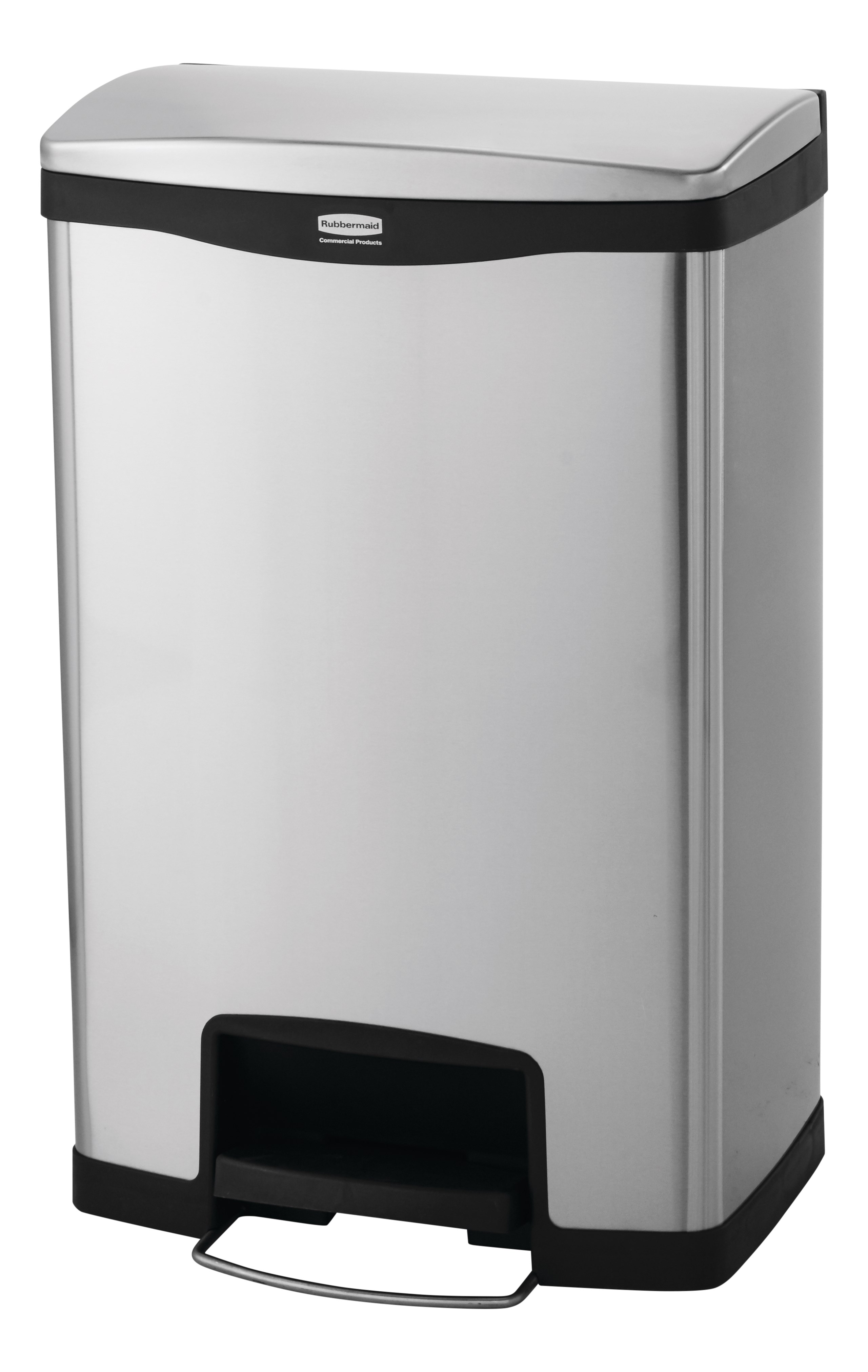 The Rubbermaid Commercial Impressions™ Step-On Container features a slim profile and small footprint to fit in tightest spaces. Impressions™ Step-On containers are constructed with premium-quality materials and meet the needs of any environment with efficiency, safety, and durability.