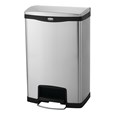 The Rubbermaid Commercial Impressions™ Step-On Container features a slim profile and small footprint to fit in tightest spaces. Impressions™ Step-On containers are constructed with premium-quality materials and meet the needs of any environment with efficiency, safety, and durability.