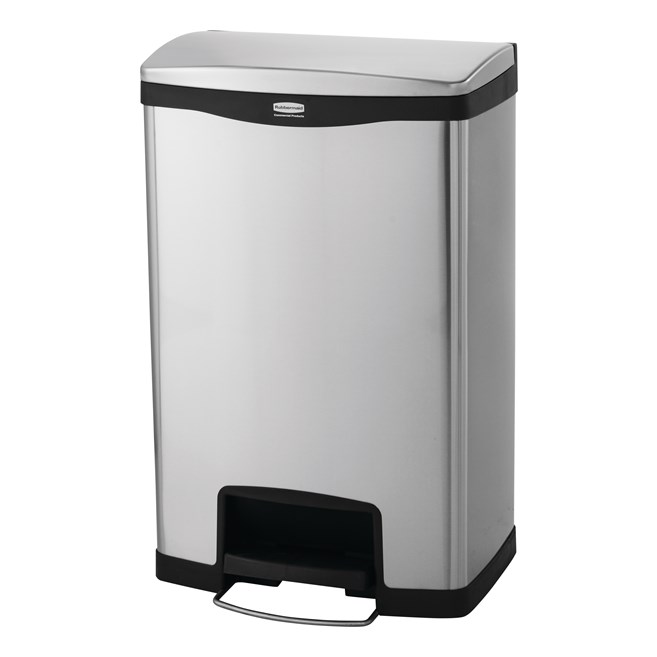 The Rubbermaid Commercial Impressions™ Step-On Container features a slim profile and small footprint to fit in tightest spaces. Impressions™ Step-On containers are constructed with premium-quality materials and meet the needs of any environment with efficiency, safety, and durability.