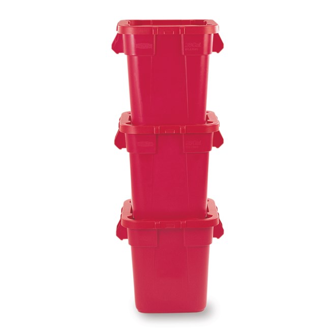 The Rubbermaid Commercial Square BRUTE® container offers up to 14% more capacity than round containers and is designed with professional-grade, heavy-duty plastic that won't rust, chip, or fade.