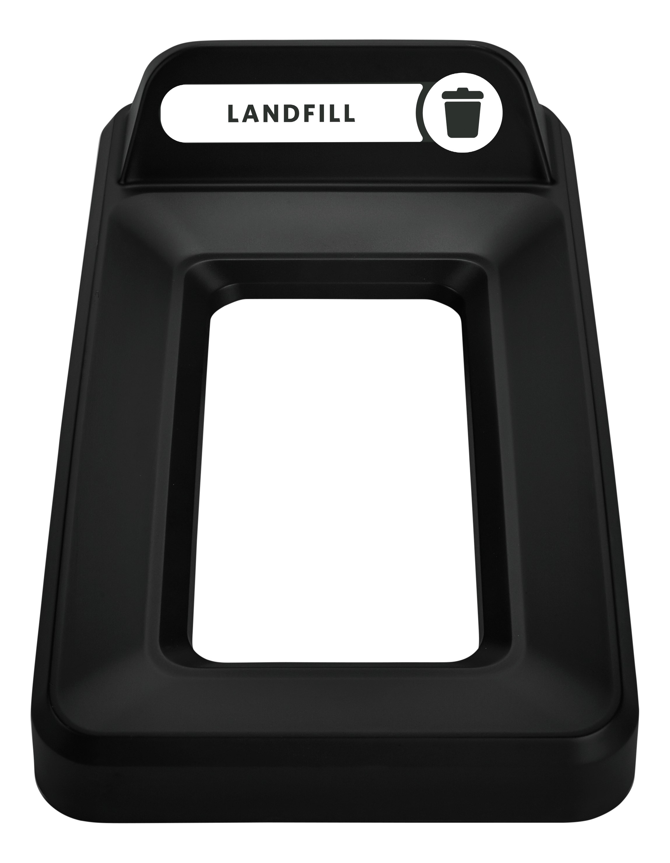 Expert-designed waste stream labels feature three visual cues, the recycling symbol, a stream icon and verbiage proven to increase recycling effectiveness. Kit includes labels designed for vertical Slim Jim® recycling lids.