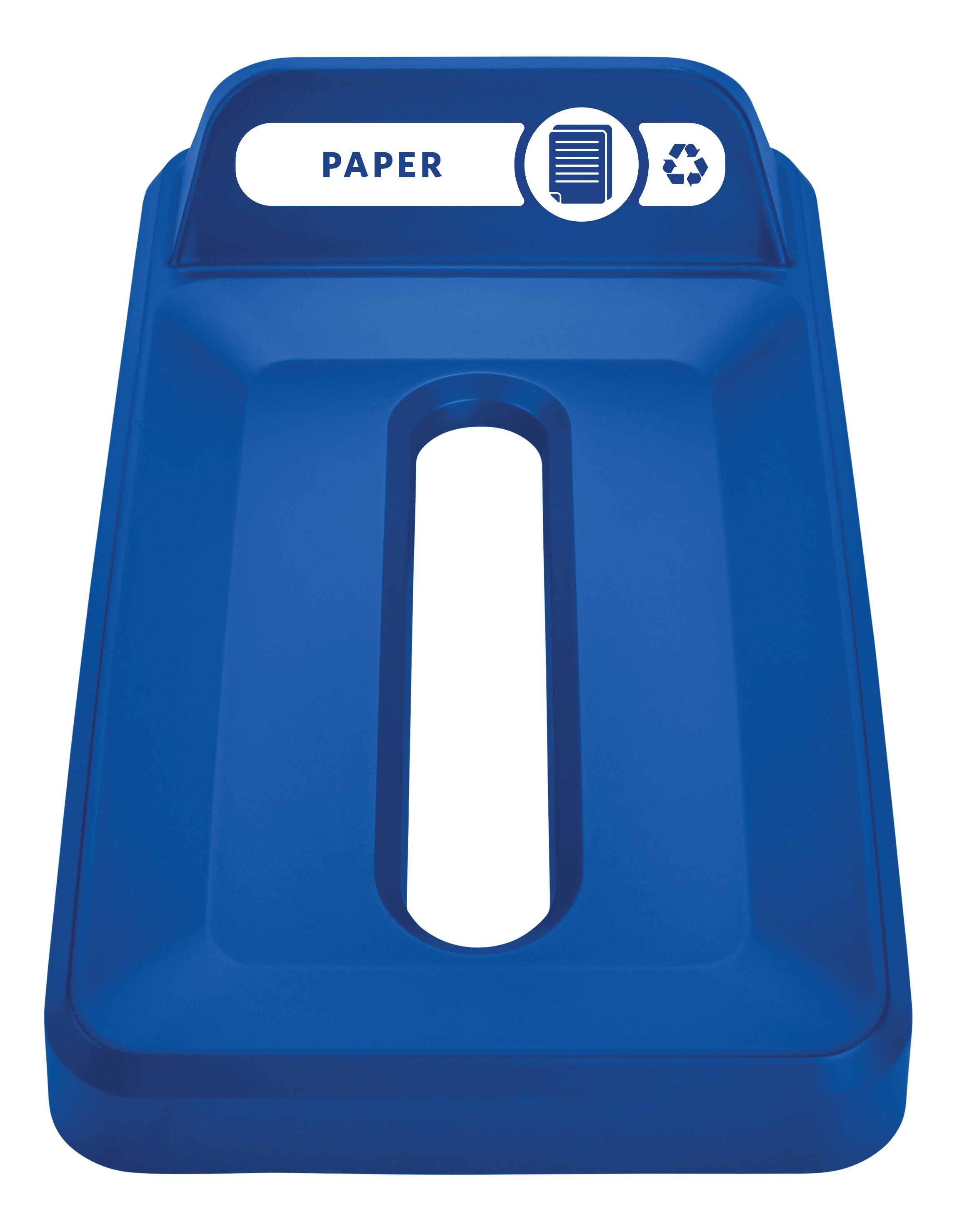 Expert-designed waste stream labels feature three visual cues, the recycling symbol, a stream icon and verbiage proven to increase recycling effectiveness. Kit includes labels designed for vertical Slim Jim® recycling lids.