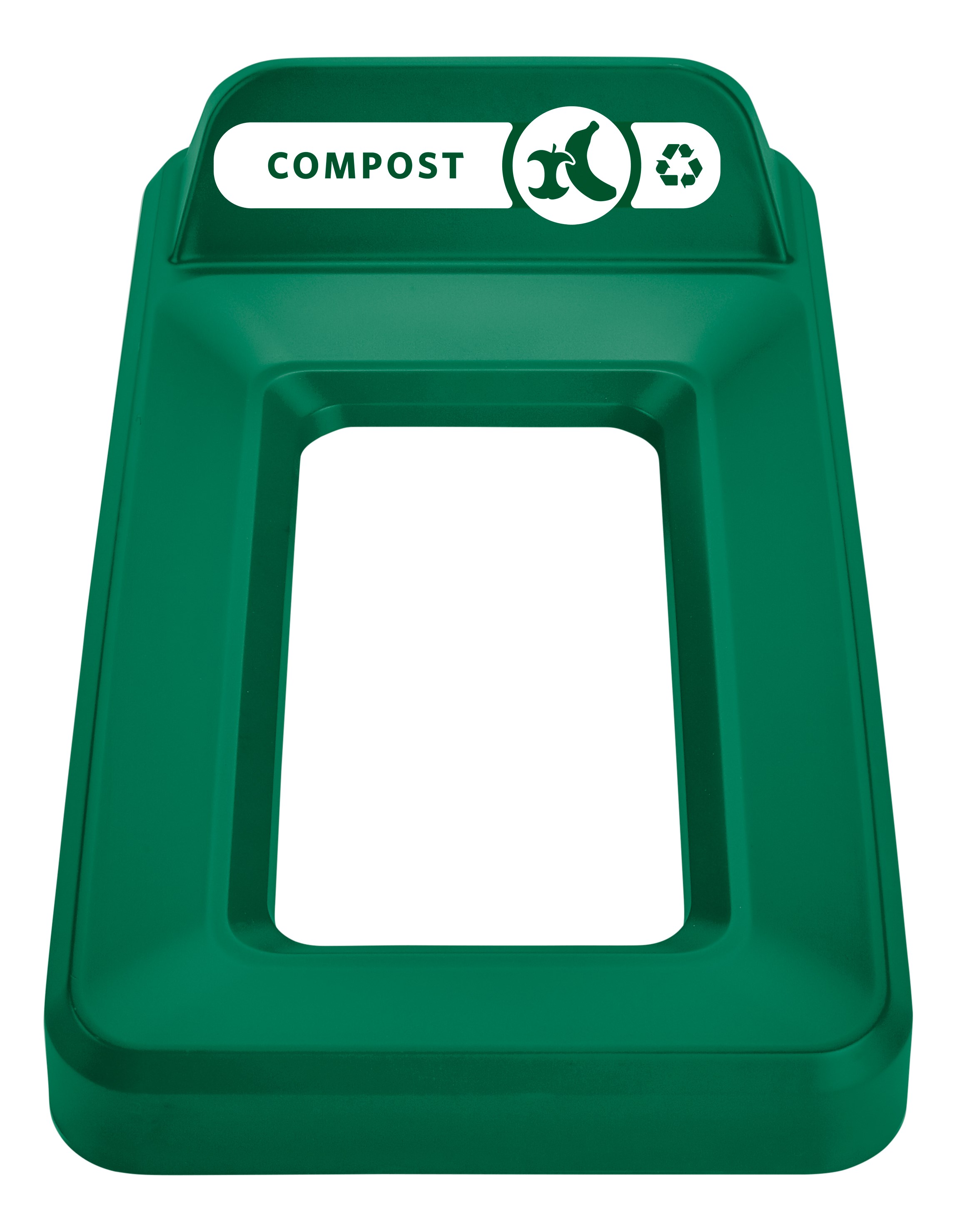 Expert-designed waste stream labels feature three visual cues, the recycling symbol, a stream icon and verbiage proven to increase recycling effectiveness. Kit includes labels designed for vertical Slim Jim® recycling lids.