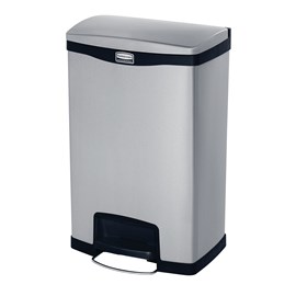 The Rubbermaid Commercial Impressions™ Step-On Container features a slim profile and small footprint to fit in tightest spaces. Impressions™ Step-On containers are constructed with premium-quality materials and meet the needs of any environment with efficiency, safety, and durability.