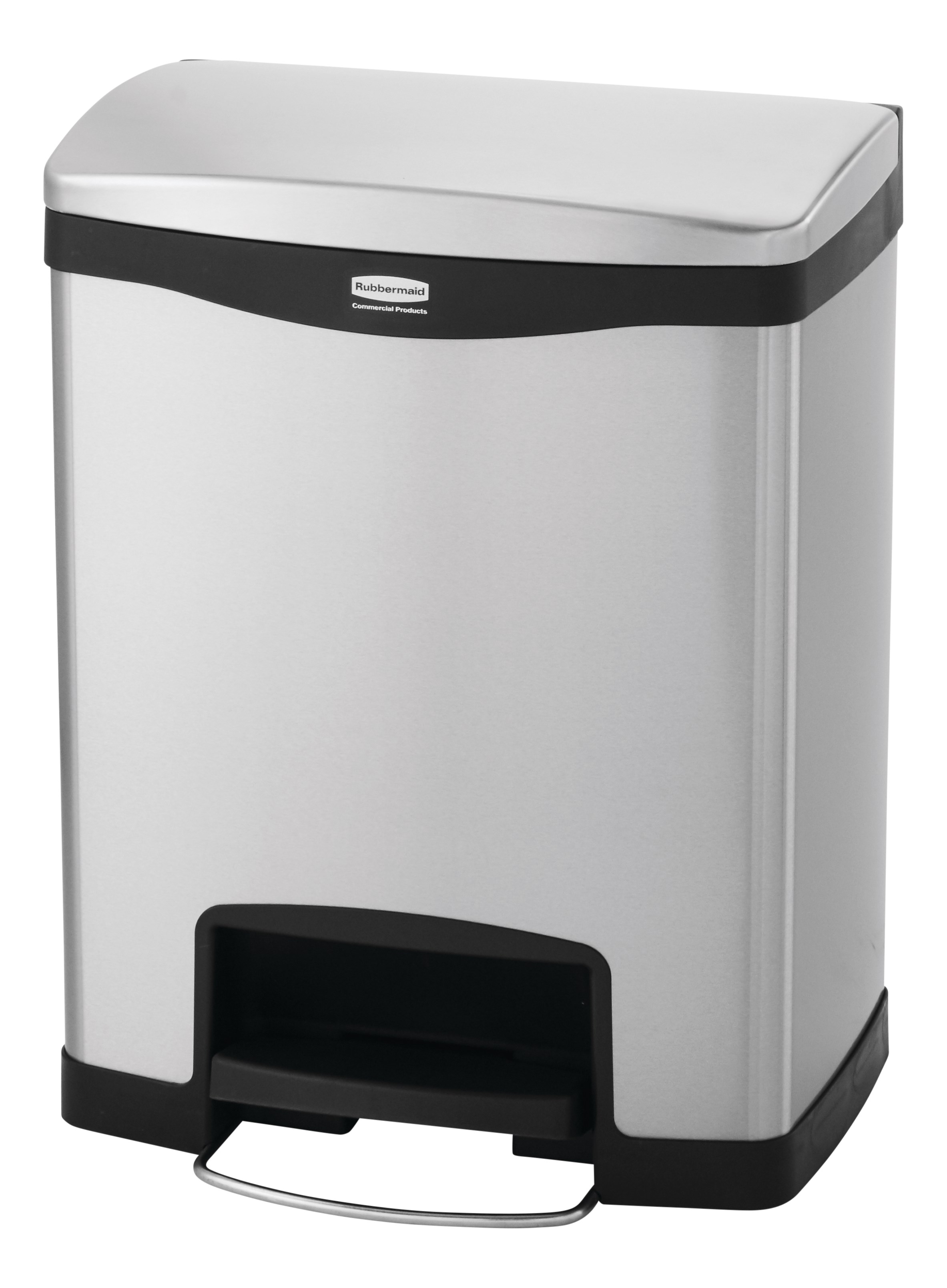 The Rubbermaid Commercial Impressions™ Step-On Container features a slim profile and small footprint to fit in tightest spaces. Impressions™ Step-On containers are constructed with premium-quality materials and meet the needs of any environment with efficiency, safety, and durability.