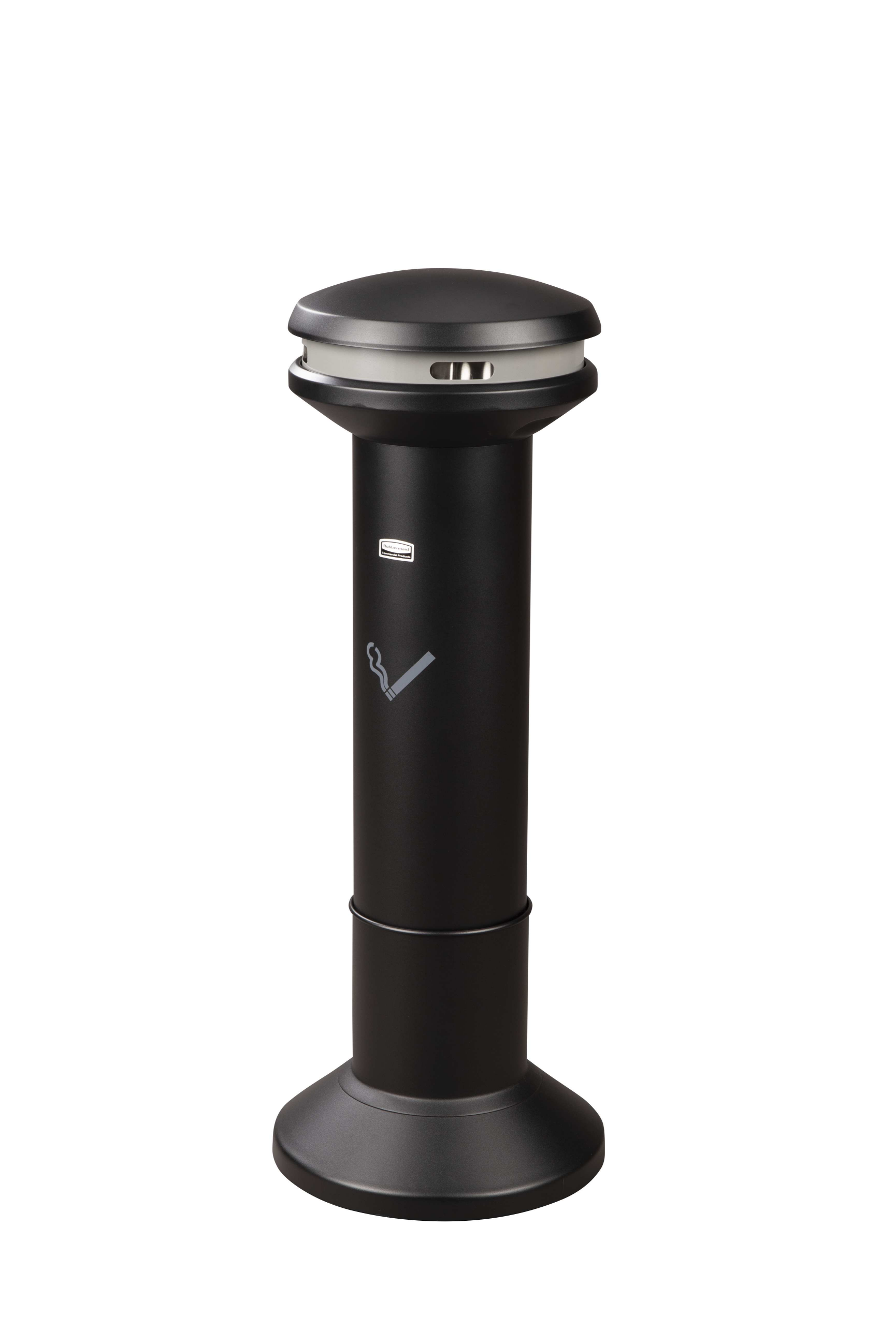 The Rubbermaid Commercial Stainless Steel Infinity™ Ultra-High Capacity Smokers Station offers sophisticated styling and all-metal construction for attractive and efficient smoking litter management.