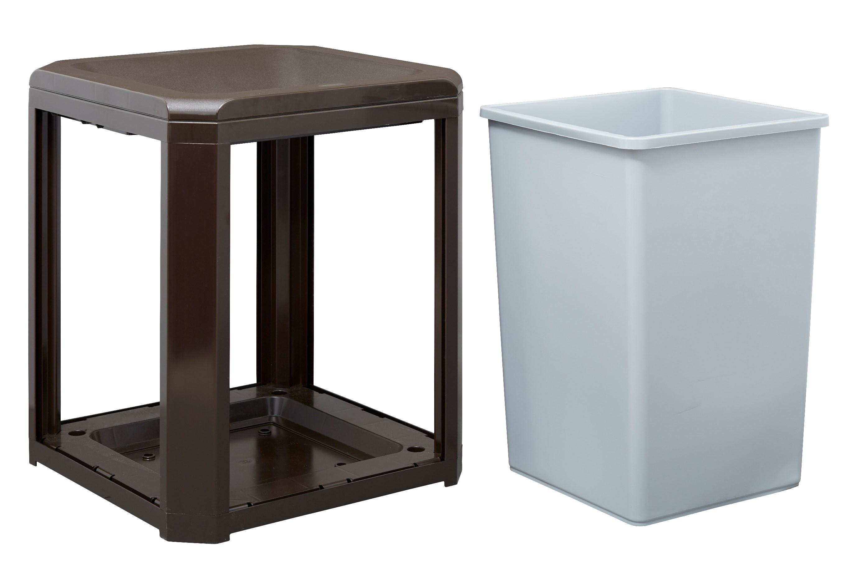 Landmark Series® Classic Containers with Funnel Top are the ideal solution for high-volume indoor waste collection. Easy-to-service design features hinged top with a stay-open strap to access rigid liner for quick waste removal.