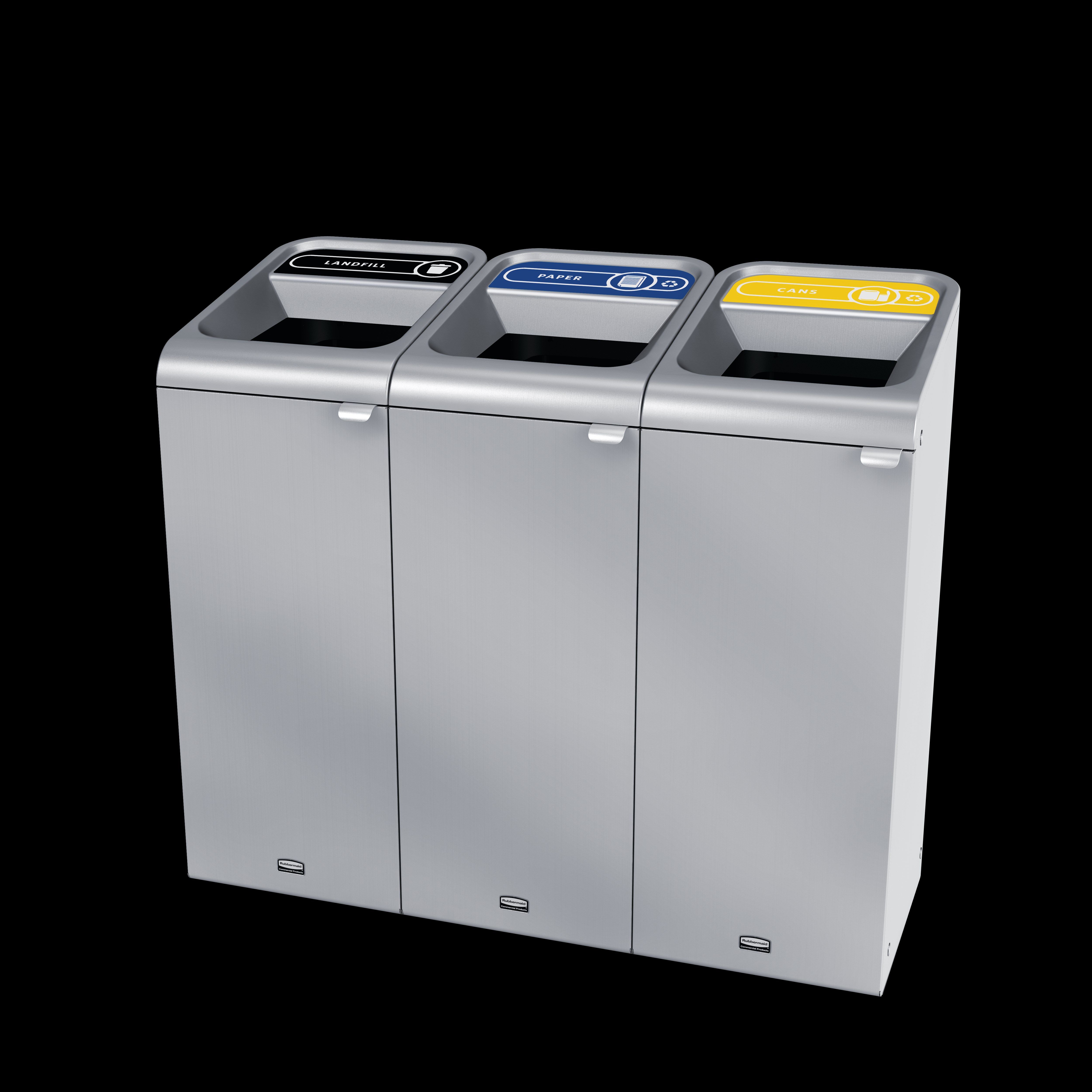 The Configure™ Decorative Waste Containers provide a recycling solution with sleek, smooth surfaces and contoured edges. This recycling system has a modern appearance that will fit seamlessly into any indoor or outdoor commercial environment. Please note: this SKU is a Configure™ 1-Stream 15 Gallon container with a "Cans" label.