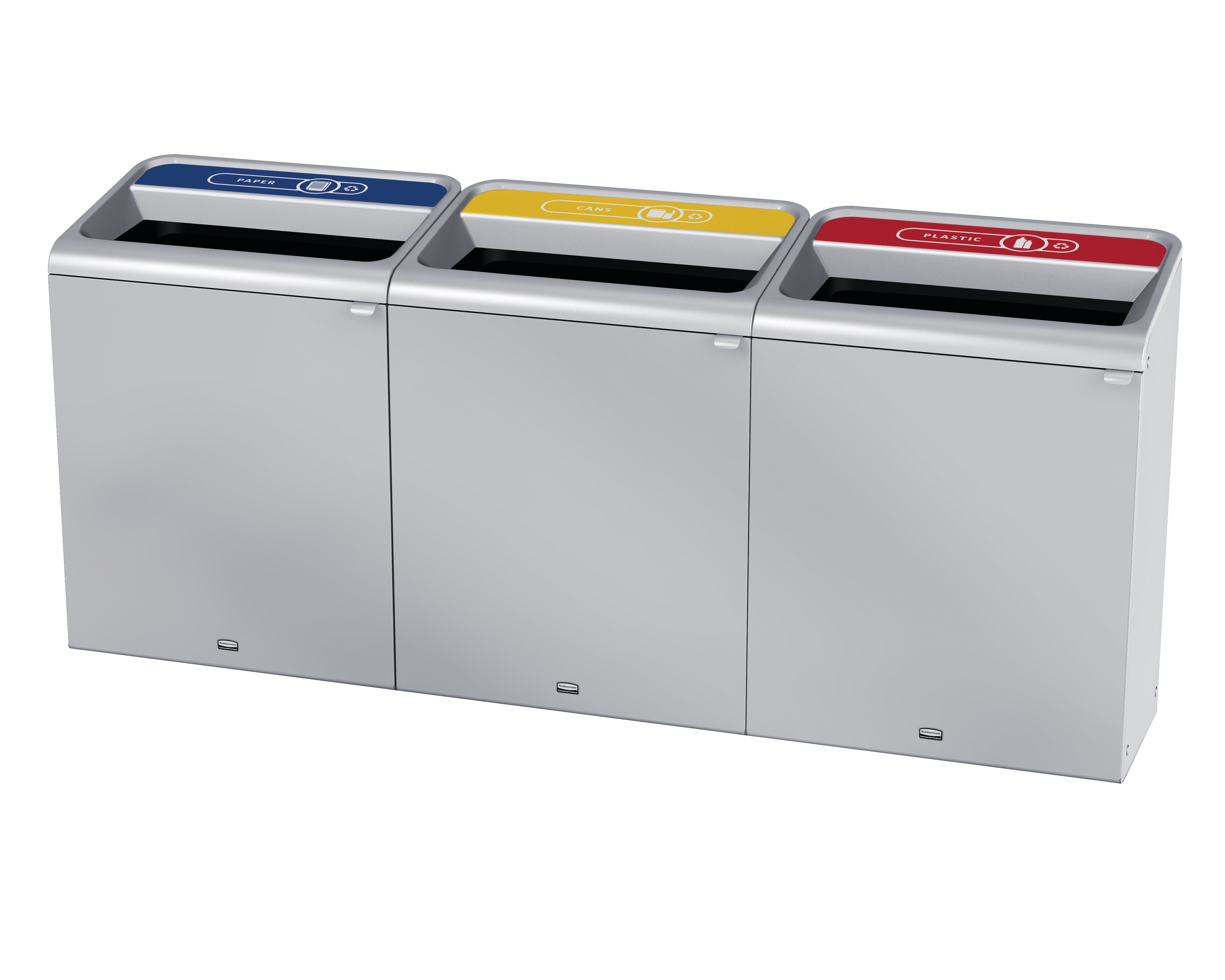 The Configure™ Decorative Waste Containers provide a recycling solution with sleek, smooth surfaces and contoured edges. This recycling system has a modern appearance that will fit seamlessly into any indoor or outdoor commercial environment. Please note: this SKU is a Configure™ 1-Stream 45 Gallon container with a "Cans" label.