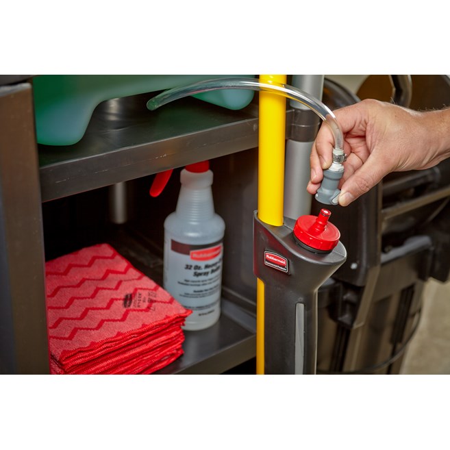 HYGEN™ PULSE™ High-Capacity Caddy allows users to easily clean up to 10,000 square feet, reducing the frequency of trips to the supply closet.