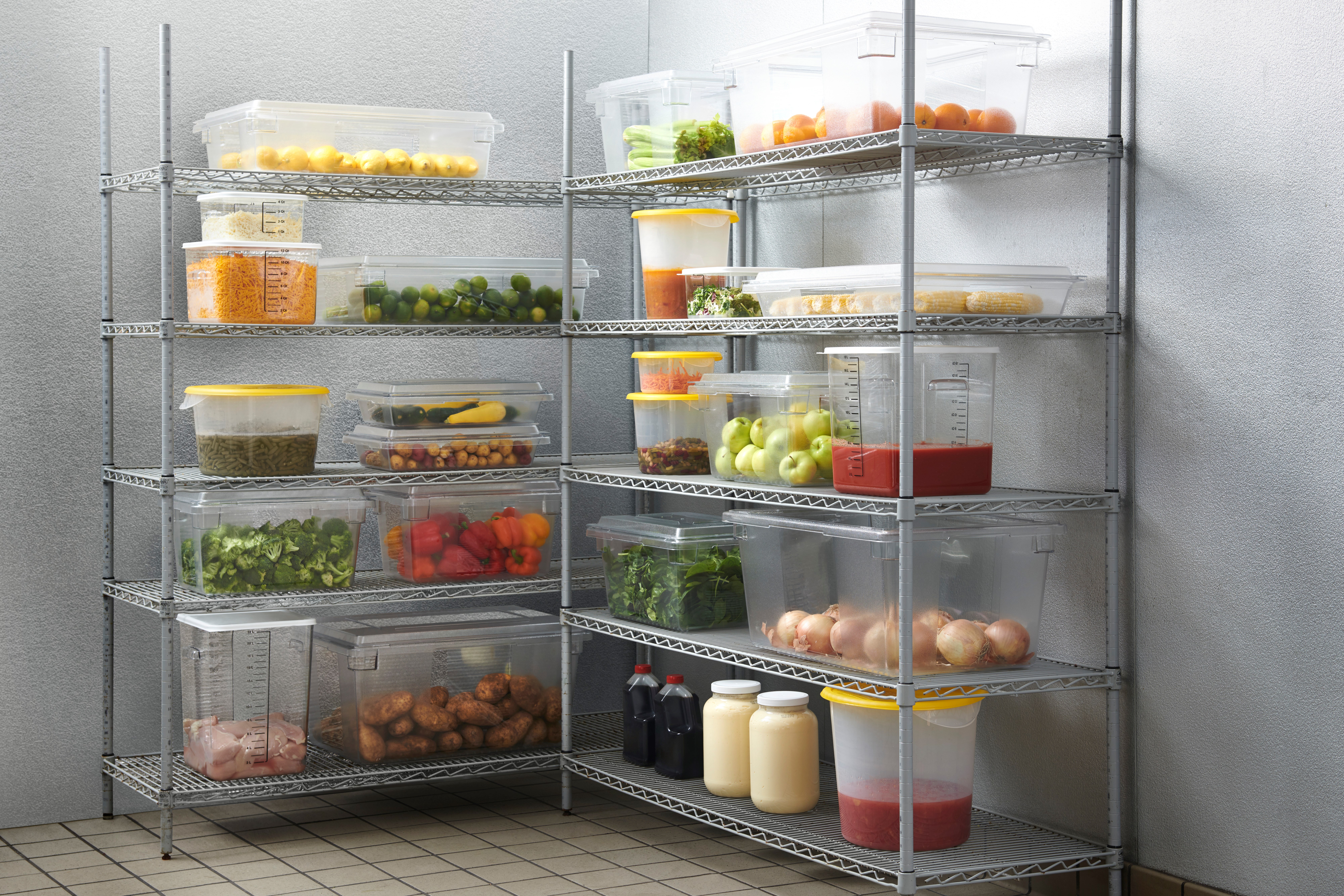 The Rubbermaid Commercial Food Storage Tote Box is a durable, versatile food storage box. These bulk food storage containers are NSF-Certified.