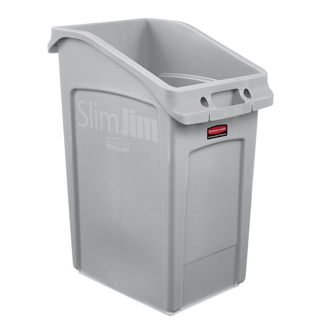 The Rubbermaid Commercial Slim Jim® Under-Counter containers are a purpose-built solution for space efficient waste disposal under the counter.