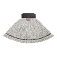 The Rubbermaid Commercial Maximizer™ Mop has a specially designed tailband which delivers 30% greater spread in use.