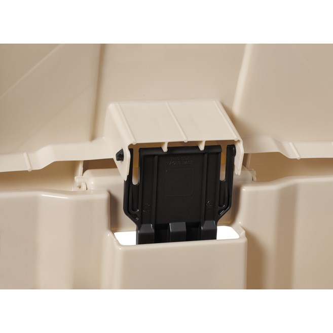 The Rubbermaid Commercial Legacy Step-On Container provides sanitary waste management. The step-on foot pedal reduces contamination and improves working conditions.