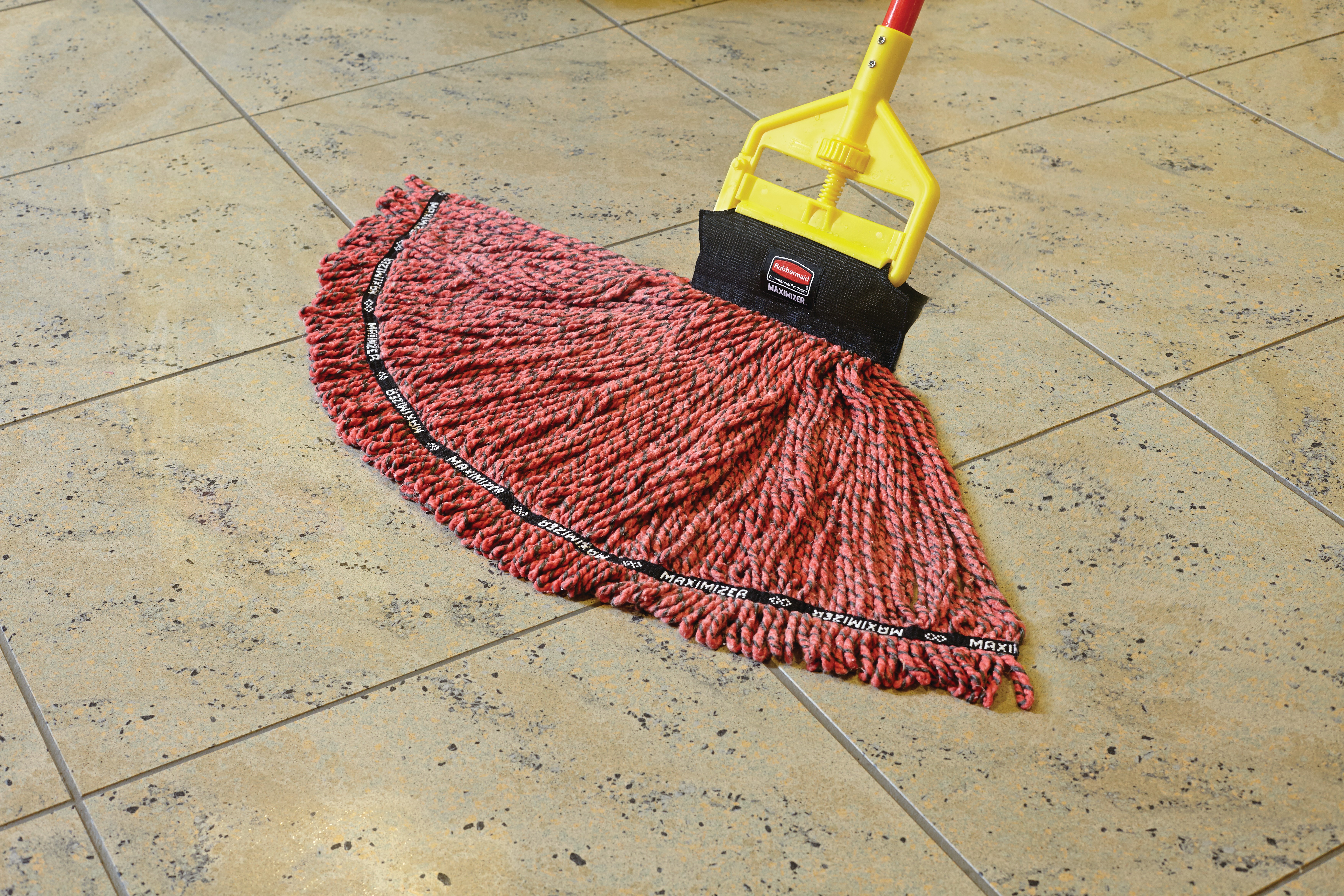 Invader® Side-Gate Mop Handle makes removing and replacing mop heads easy and efficient. Thumbwheel clamps the mop firmly in place; should be used with 1"  headband mops only.