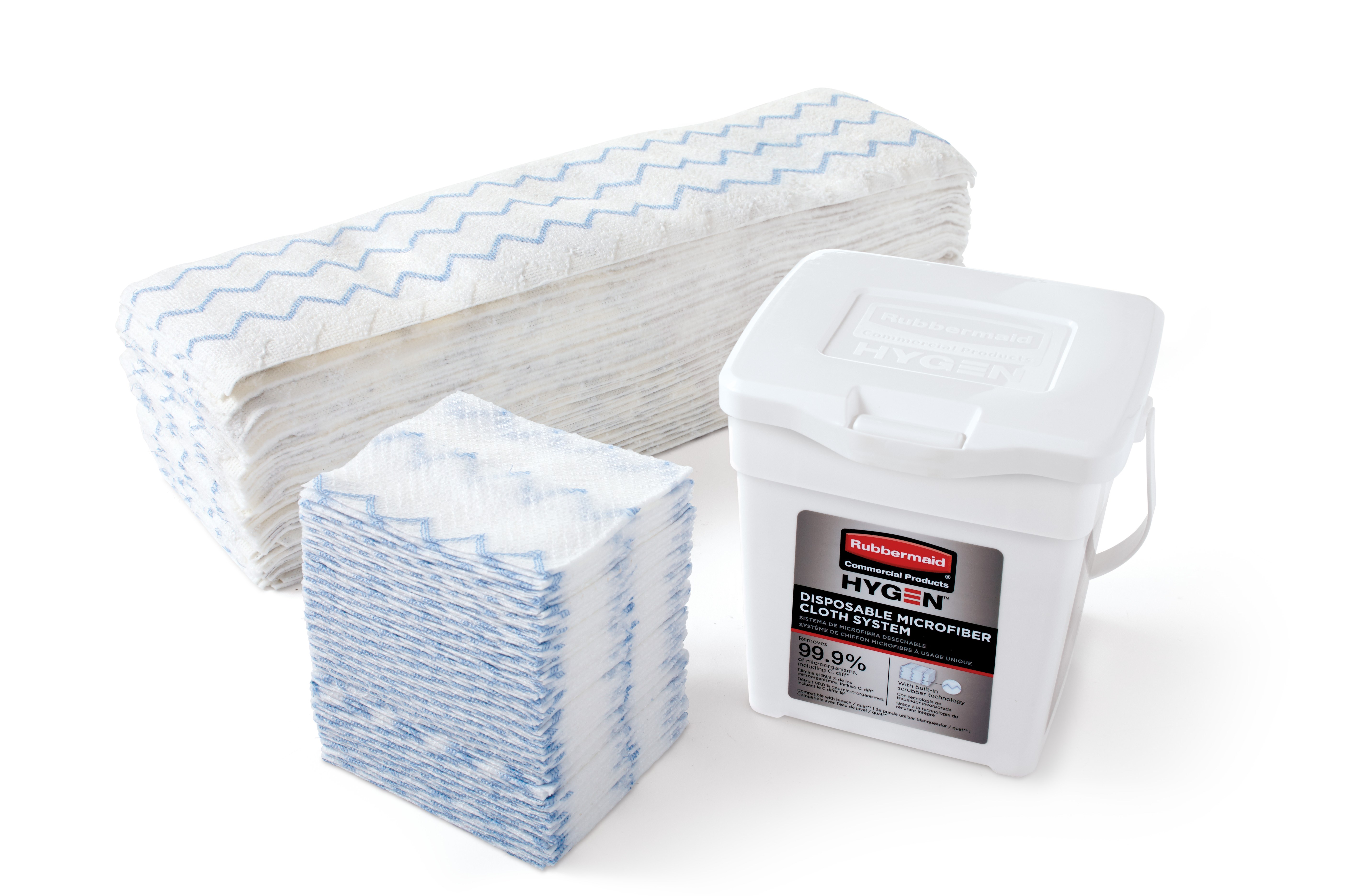 HYGEN™ Disposable Microfiber Cloth Starter Kit is the most comprehensive solution for maintaining healthy, safe environments. It combines superior microfiber with built-in scrubber technology, in a disposable application, to prevent cross-transmission and reduce the risk of healthcare-associated infections.