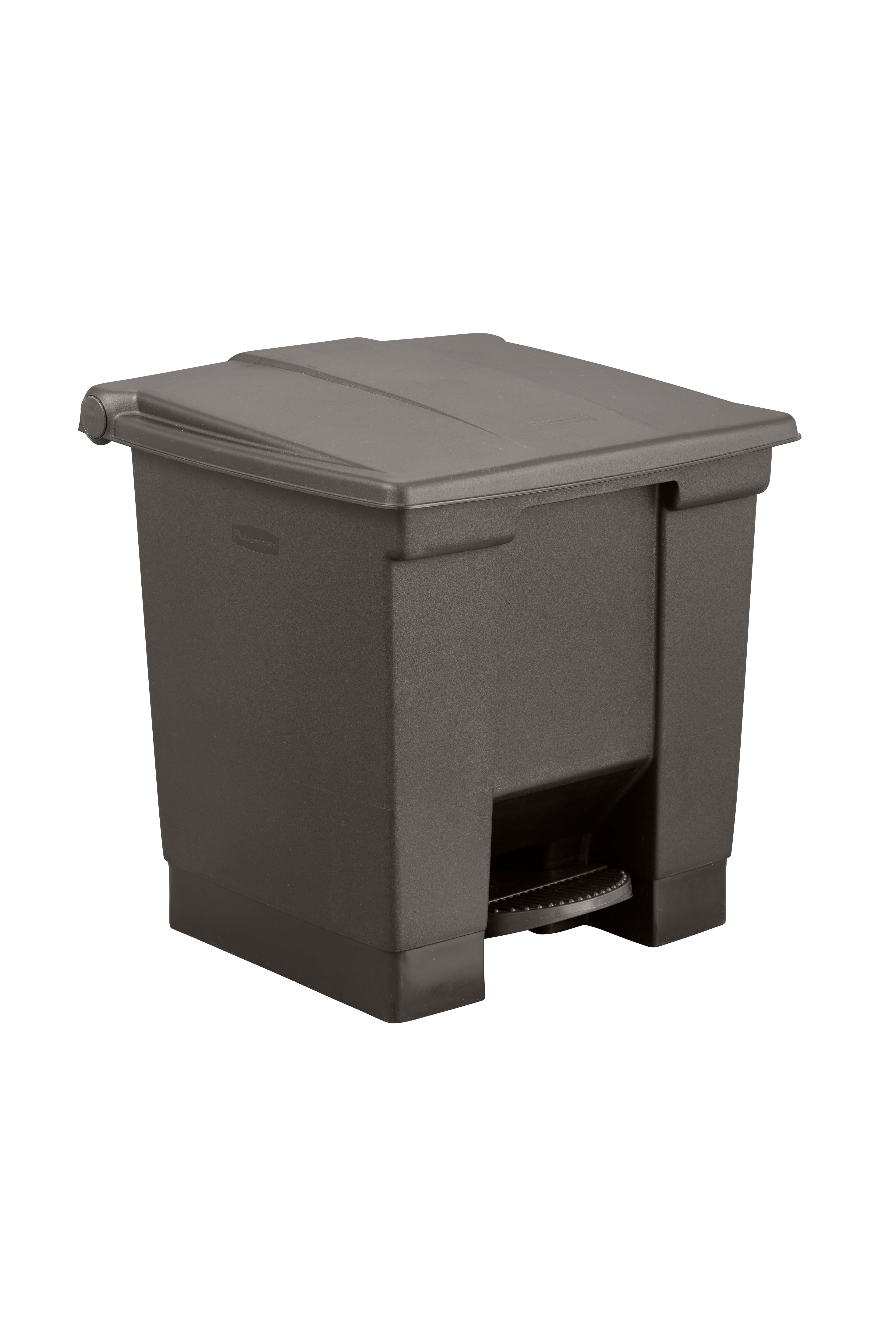 The Rubbermaid Commercial Legacy Step-On Container provides sanitary waste management. The step-on foot pedal reduces contamination and improves working conditions.