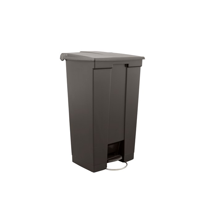 The Rubbermaid Commercial Legacy Step-On Container provides sanitary waste management. The step-on foot pedal reduces contamination and improves working conditions.