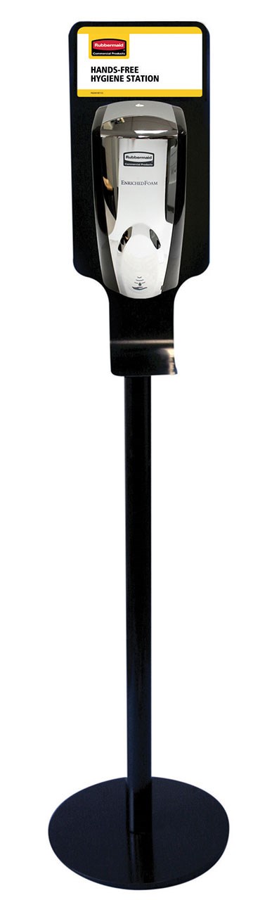 Giá đỡ toàn bộ bằng kim loại này có đế có trọng lượng cho phép đặt chất khử trùng tay độc lập để dễ dàng tiếp cận ở bất cứ đâu. Giá đỡ đa dung dịch cho phép lắp cả Máy phun bọt tự động và Giá đỡ kim loại.