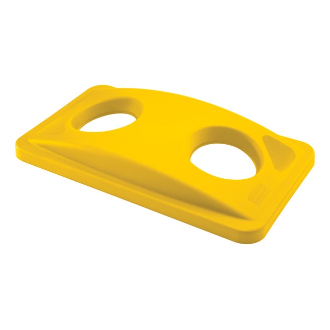Slim Jim® Recycling Lids facilitate waste and recycling sortation with interchangeable, color-coded tops.