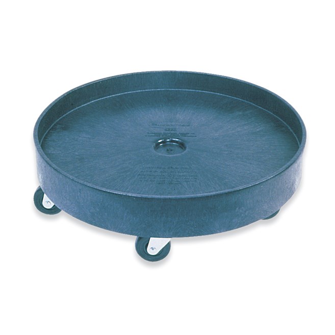 Der universelle Tonnentransportroller von Rubbermaid Commercial transportiert in Ihrem Betrieb schnell und einfach Abfallbehälter bis zu einem Gewicht von 227 kg.