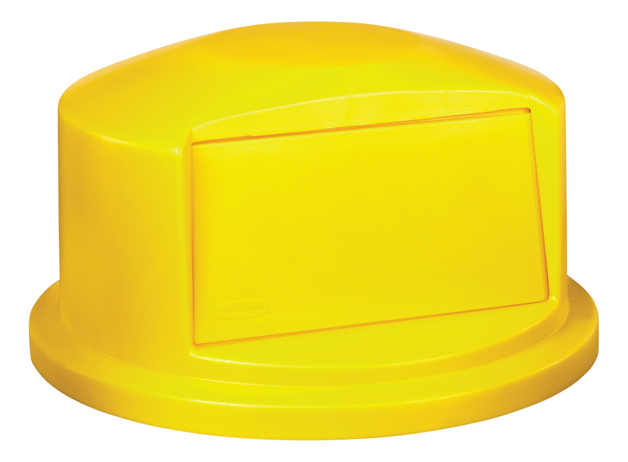 The Rubbermaid Commercial Vented BRUTE® Dome Top Lid is built tough with a snap-lock design for a perfect fit. A spring door makes trash disposal easy and prevents insects from entering the receptacle.