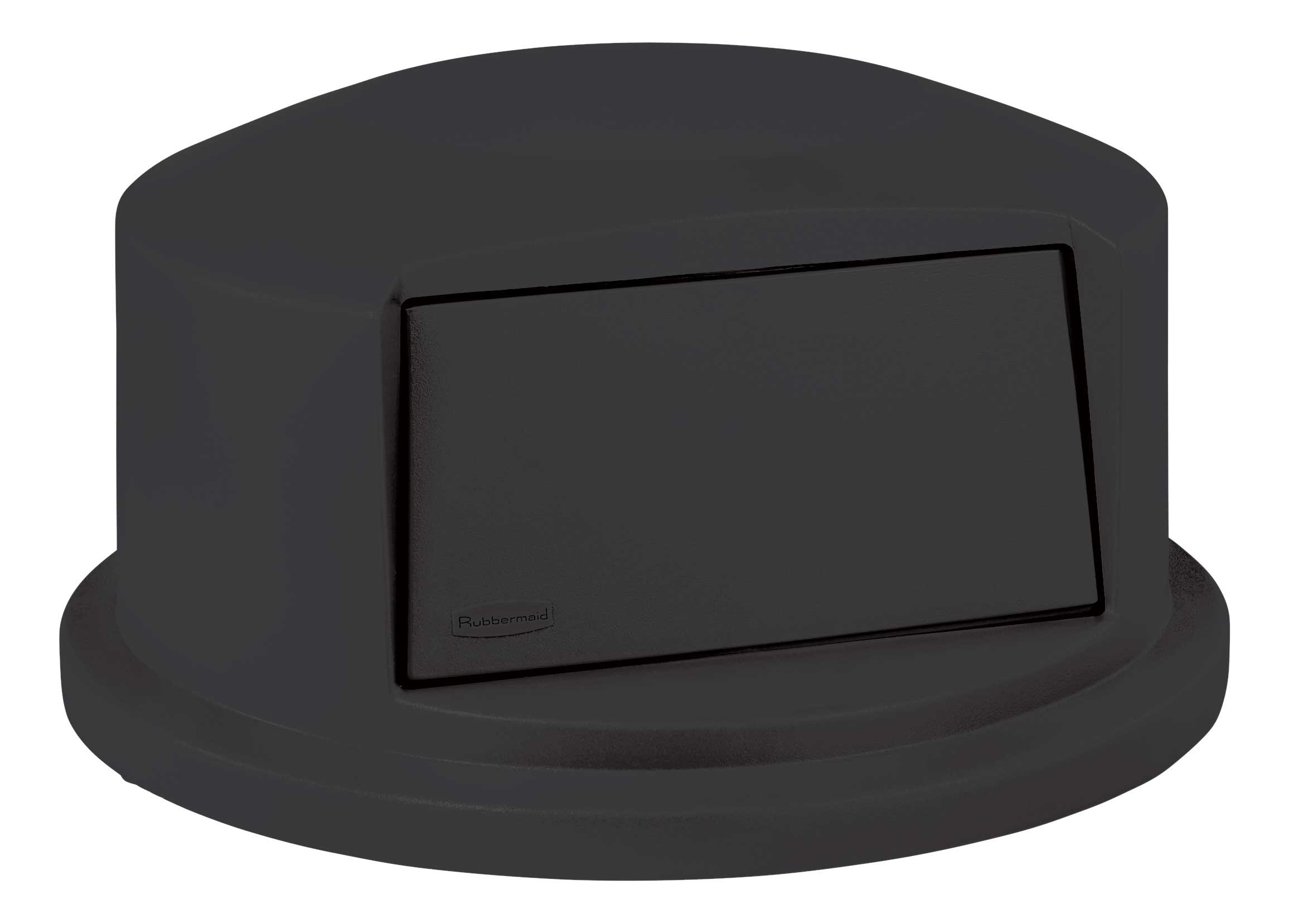 Rubbermaid Commercial Vented BRUTE® Dome Top Lidは、スナップロック式でぴったりフィット。スプリングドアでゴミ捨てが簡単で、虫の侵入も防ぎます。