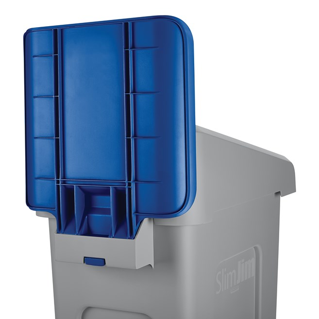 Upgrade your Slim Jim® Recycling Station with a durable, easy-to-install lid insert designed to support streamlined and efficient waste separation in any environment.