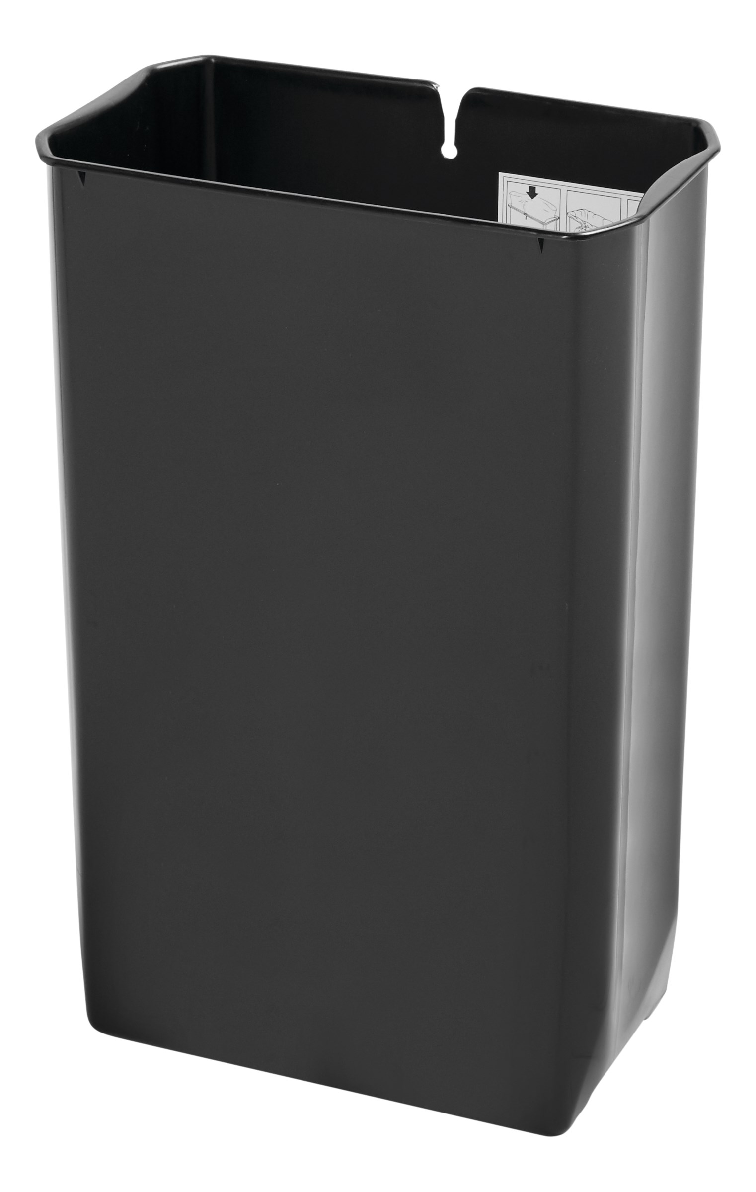 Le bac contribue à prolonger la durée de vie du collecteur à pédale Rubbermaid Slim Jim® version étroite (vendu séparément). En plastique non poreux résistant, ce bac est pourvu de contours lisses pour faciliter le nettoyage et de bandes de retenue qui maintiennent les sacs poubelle en place.