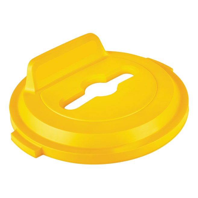 The Rubbermaid Commercial BRUTE® recycling lids are designed to make recycling easier with consistent color-coding, lid openings and waste stream options.