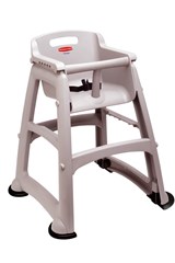 Trona Sturdy Chair™ con reposapiés platino