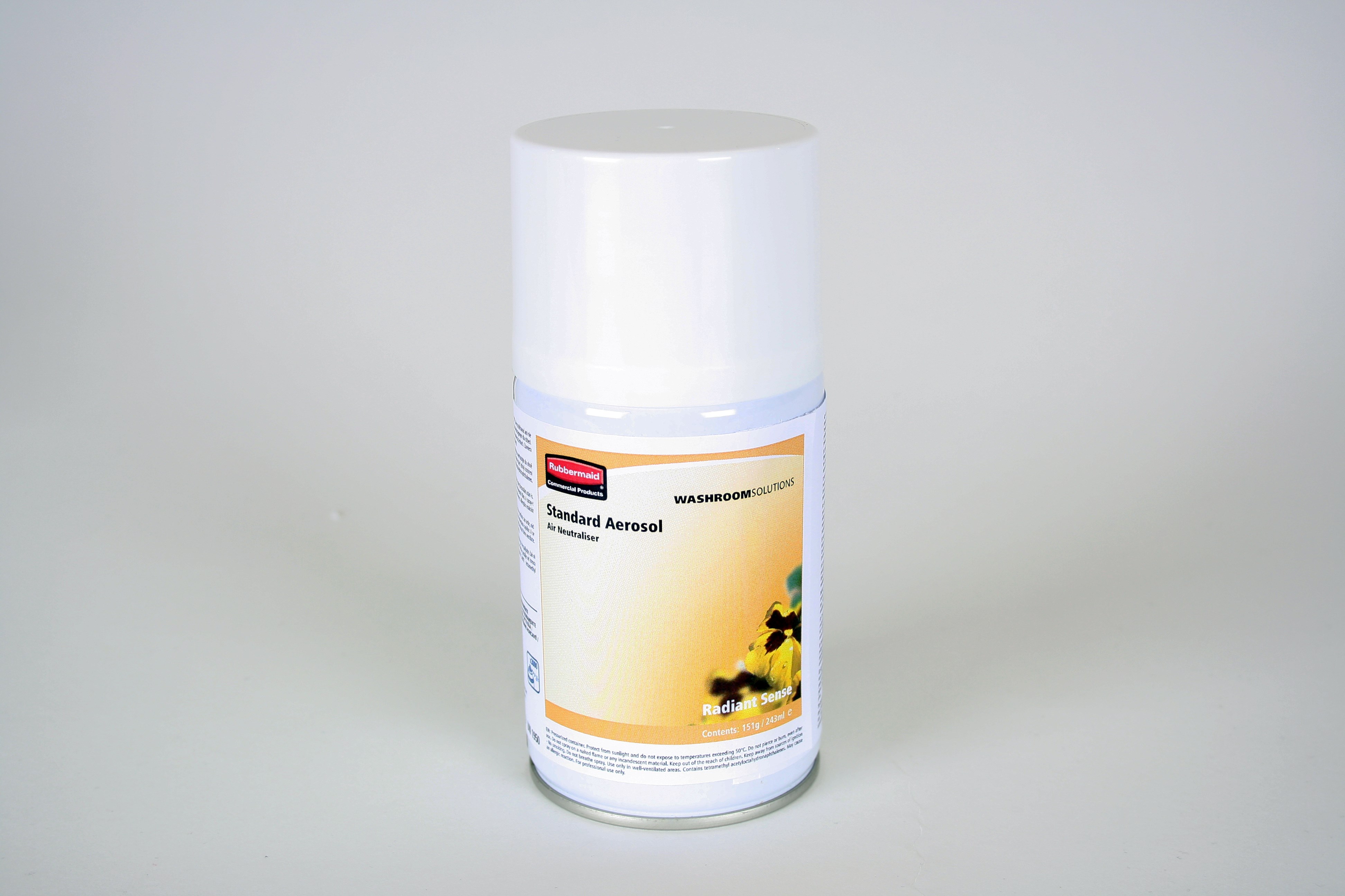 The Rubbermaid Commercial Standard Aerosol refills feature high quality, fresh fragrances that effectively eliminate bad odours.
