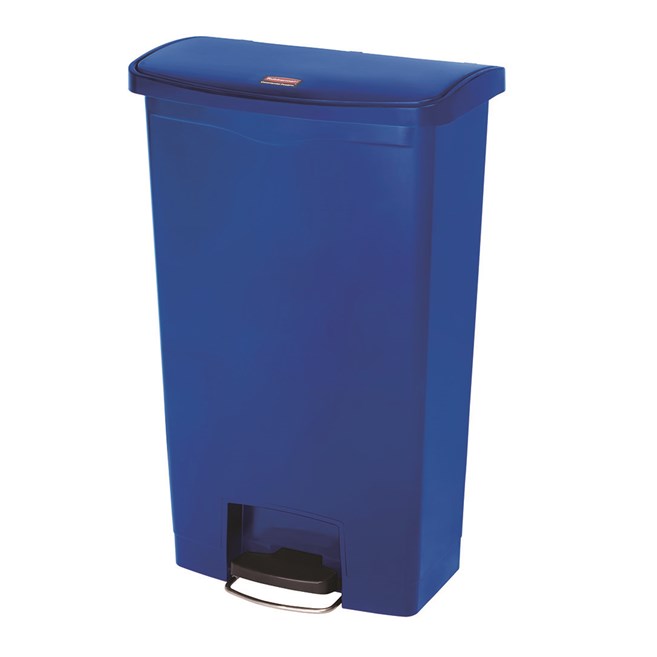 The Rubbermaid Commercial Slim Jim® Step-On Container features a slim profile and footprint to fit in tightest spaces. Slim Jim® Step-On containers are constructed with premium-quality materials and meet the needs of any environment with efficiency, safety, and durability.