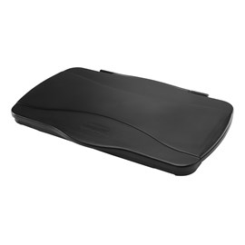 The Rubbermaid Commercial Executive Series Slim Jim® Hinged Lid promotes recycling and improves productivity.