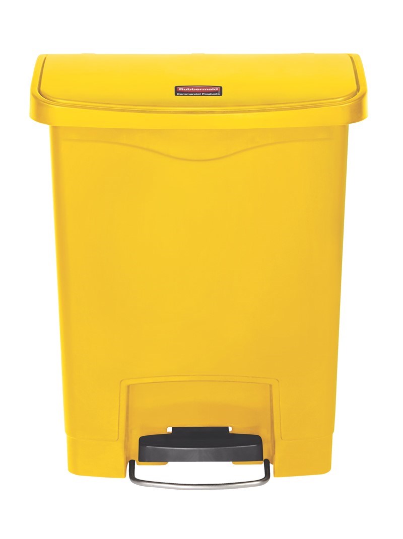 The Rubbermaid Commercial Slim Jim® Step-On Container features a slim profile and footprint to fit in tightest spaces. Slim Jim® Step-On containers are constructed with premium-quality materials and meet the needs of any environment with efficiency, safety, and durability.