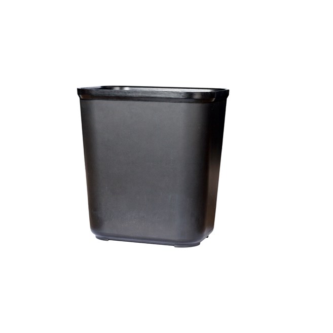D’un design contemporain, cette corbeille résistante au feu Rubbermaid est classée UL.