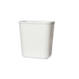 The Rubbermaid Commercial Fire-Resistant Wastebasket features a contemporary shape with a UL rating.