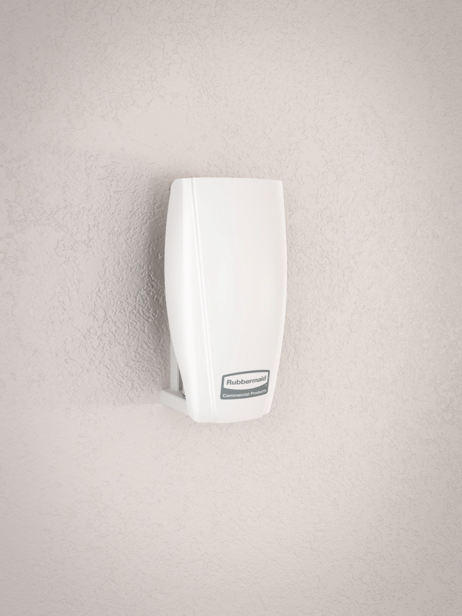 Cómodo paquete de inicio TCell 1.0 con un dispensador blanco, una recarga Citrus Mix y otra Polar Mist. Fragancias ideales para baños.