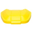 Couvercle jaune pour bac roulant