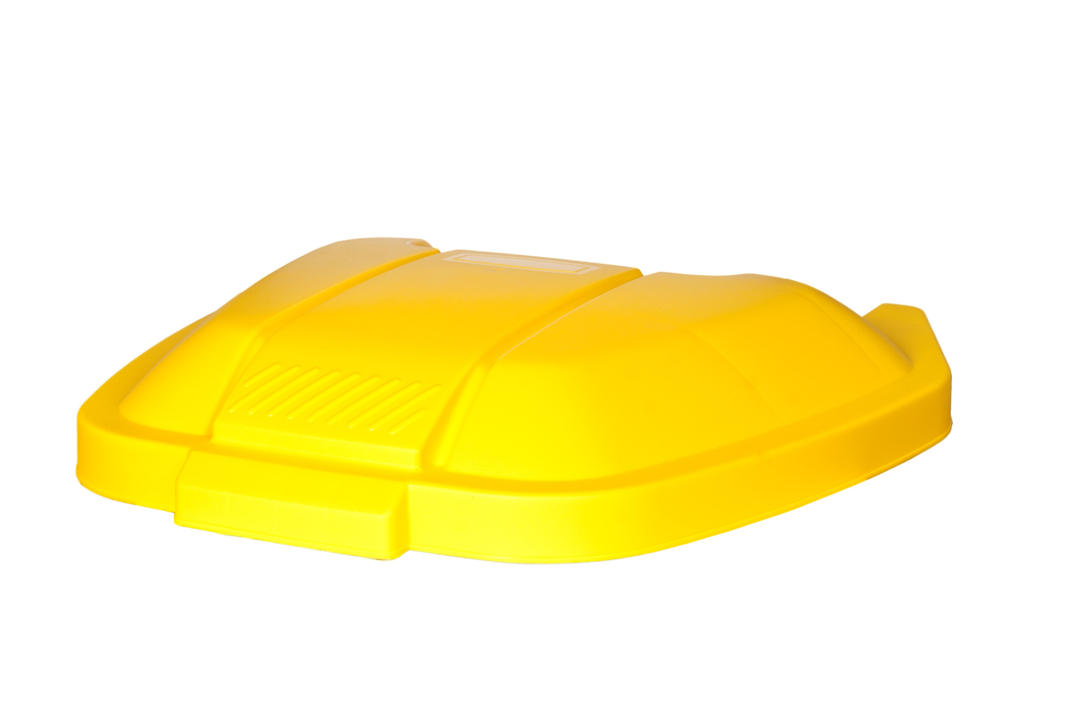 Couvercle jaune pour bac roulant