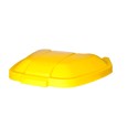 Couvercle jaune pour bac roulant