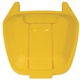 Couvercle jaune pour bac roulant