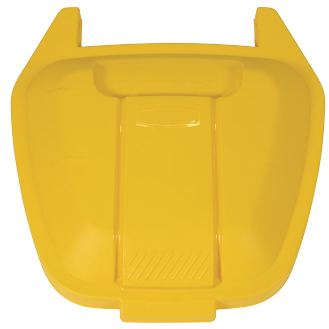 Couvercle jaune pour bac roulant