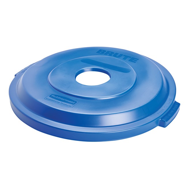 The Rubbermaid Commercial Recycling Lids for BRUTE® containers feature all-plastic, commercial-grade construction that won't rust, chip, or peel.