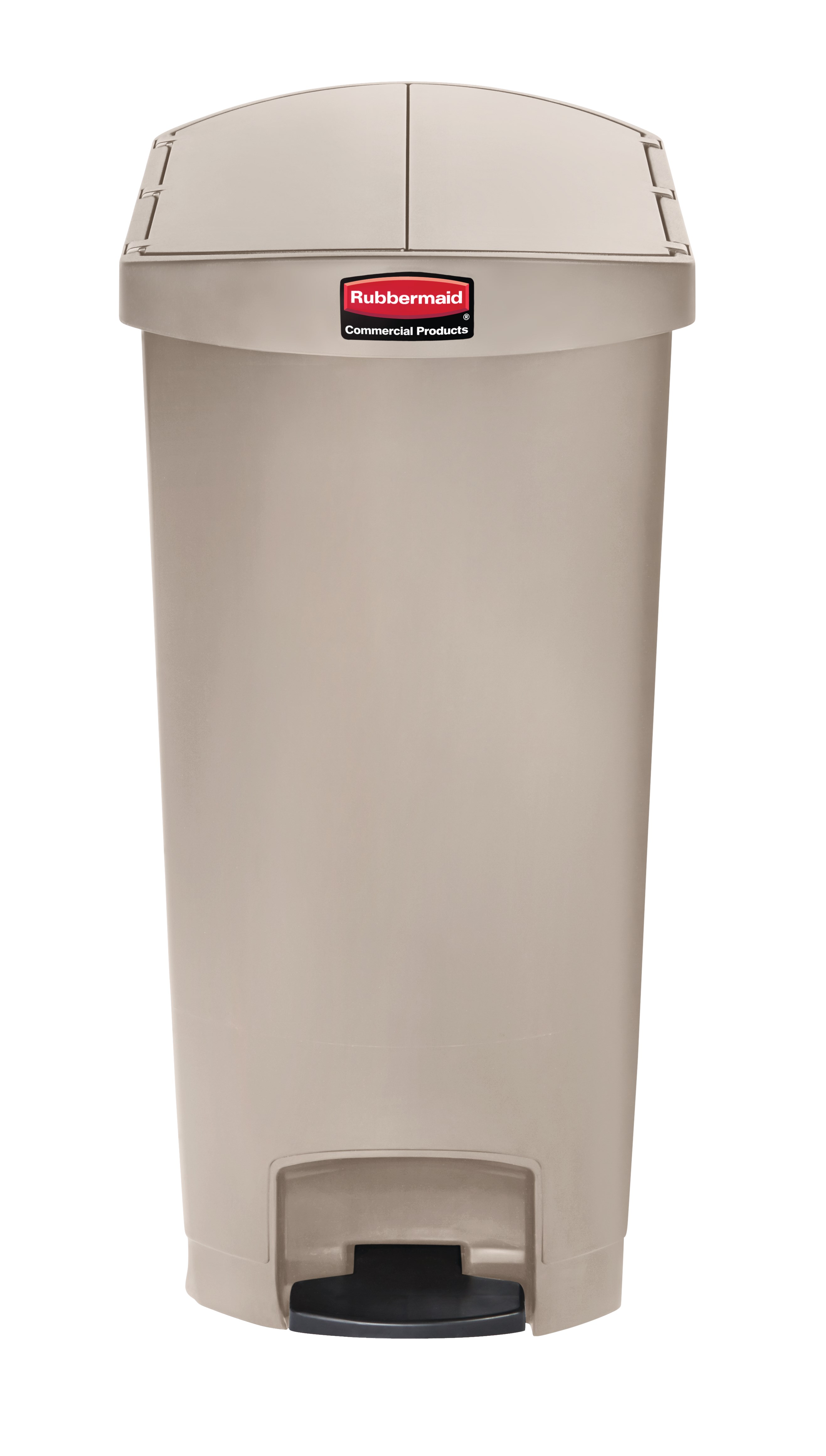The Rubbermaid Commercial Streamline®  Step-On Container features a slim profile and small footprint to fit in tightest spaces. Streamline®  Step-On containers are constructed with premium-quality materials and meet the needs of any environment with efficiency, safety, and durability.