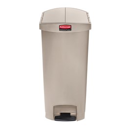 The Rubbermaid Commercial Streamline®  Step-On Container features a slim profile and small footprint to fit in tightest spaces. Streamline®  Step-On containers are constructed with premium-quality materials and meet the needs of any environment with efficiency, safety, and durability.