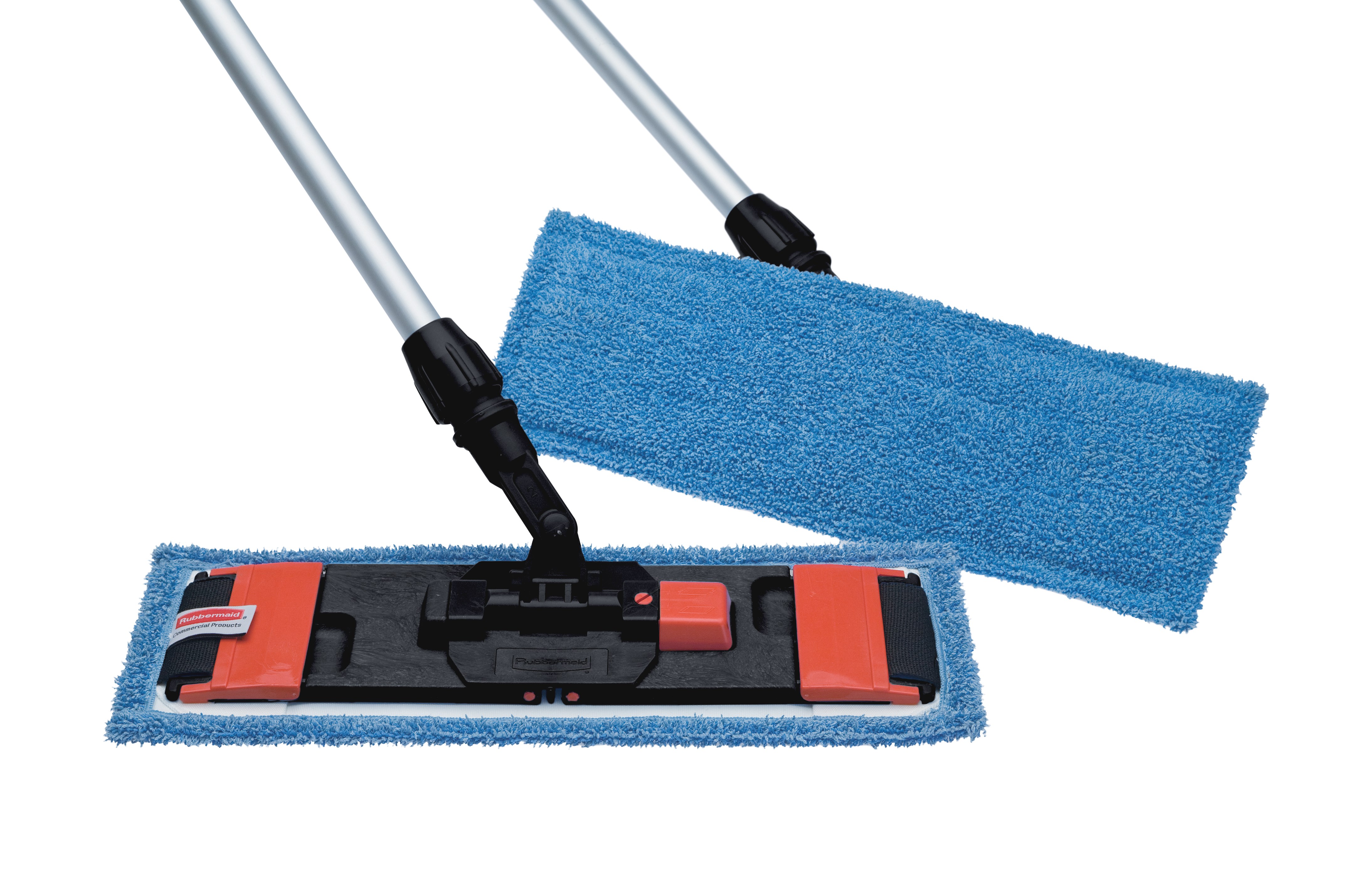 CLEANING/DISINFECTING MOP WITH FLAPS AND POCKETS