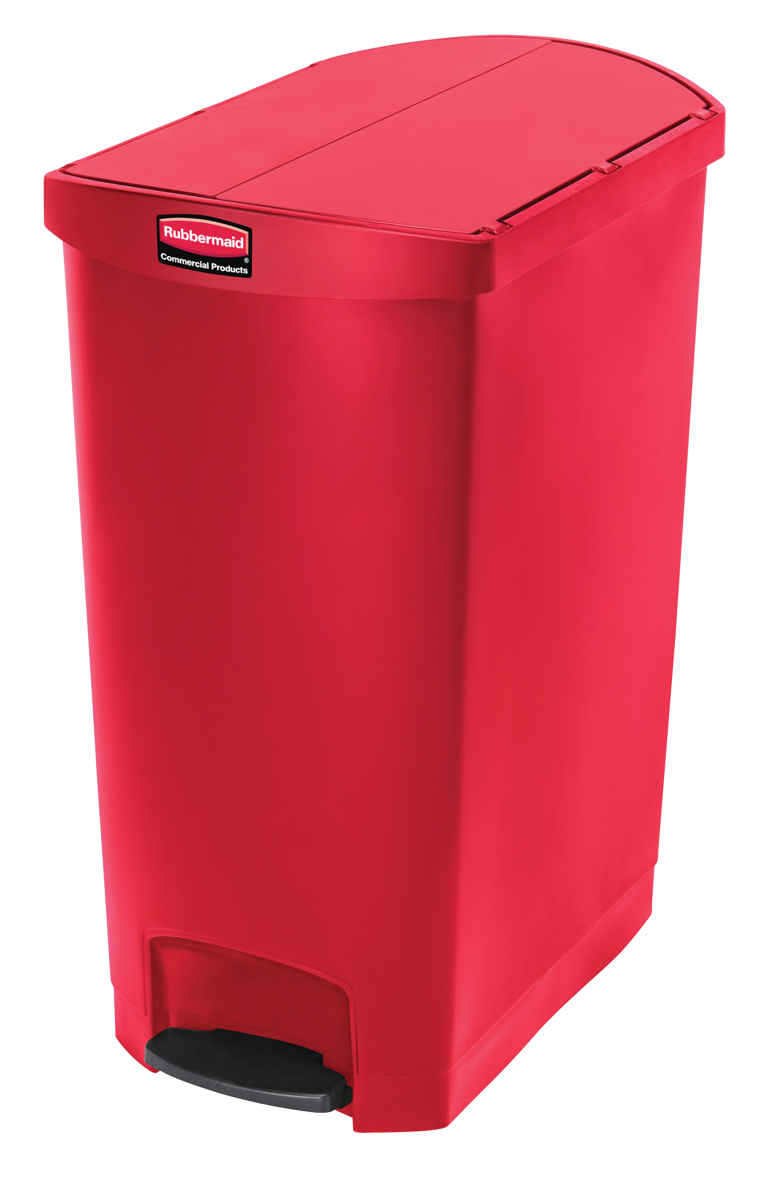 The Rubbermaid Commercial Streamline®  Step-On Container features a slim profile and small footprint to fit in tightest spaces. Streamline®  Step-On containers are constructed with premium-quality materials and meet the needs of any environment with efficiency, safety, and durability.